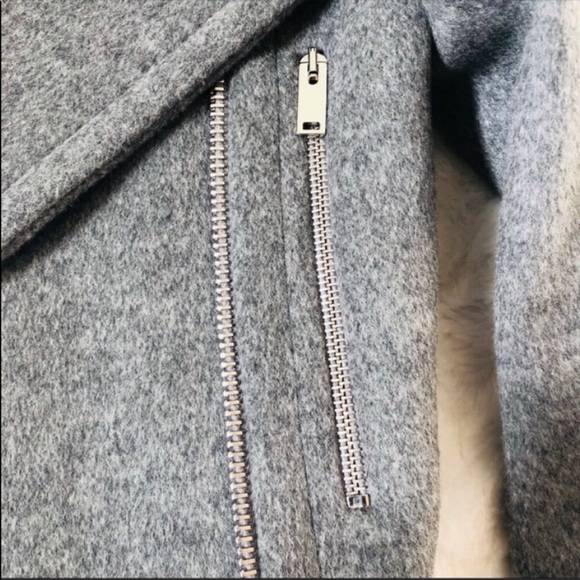 Rare! Stella McCartney Gray Wool Moto Biker Jacket Like New! - Picture 7 of 16